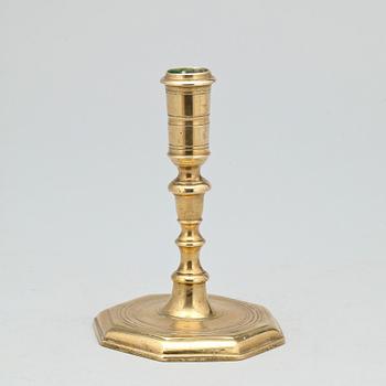 LJUSSTAKE, mässing, barock, 1700-tal.