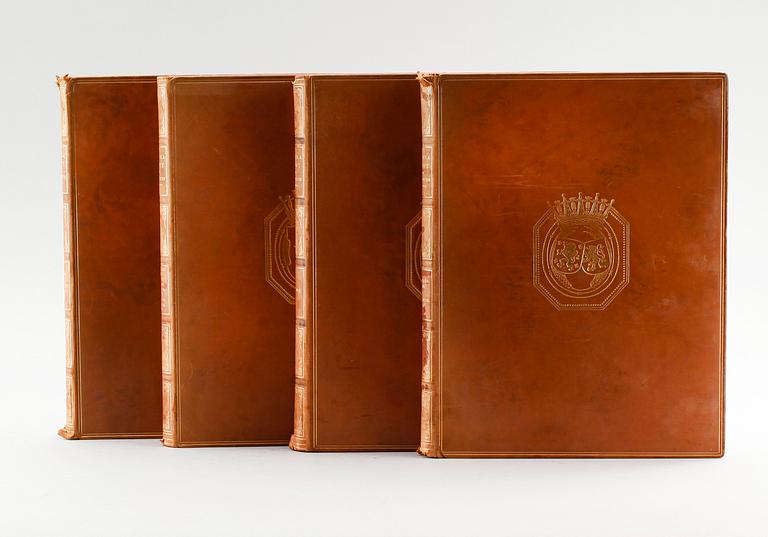 BÖCKER, 4 st, Svenska Slott och Herresäten, Bokförlaget Natur och Kultur, 1933.
