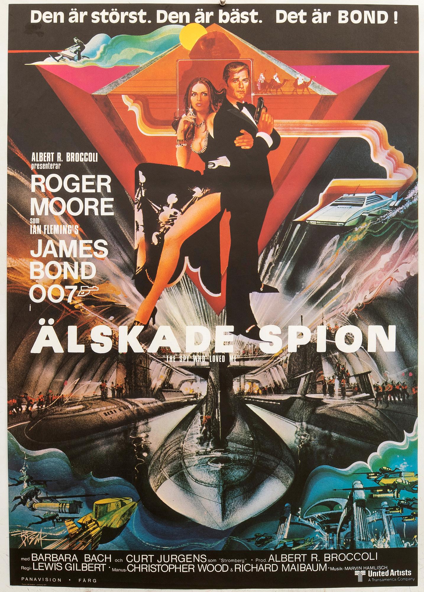 Filmaffisch James Bond "Älskade spion (The spy who loved me)" 1977.