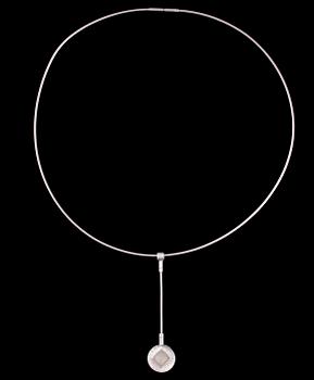 HALSSMYCKE, Mondo, sterlingsilver, månsten. Timo Mustajärvi Lapponia 2009.