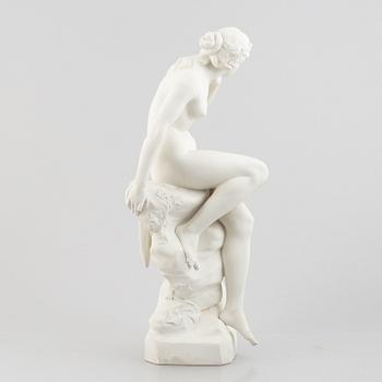A biscuit porcelain sculpture, Gustafsberg, dated 1905.