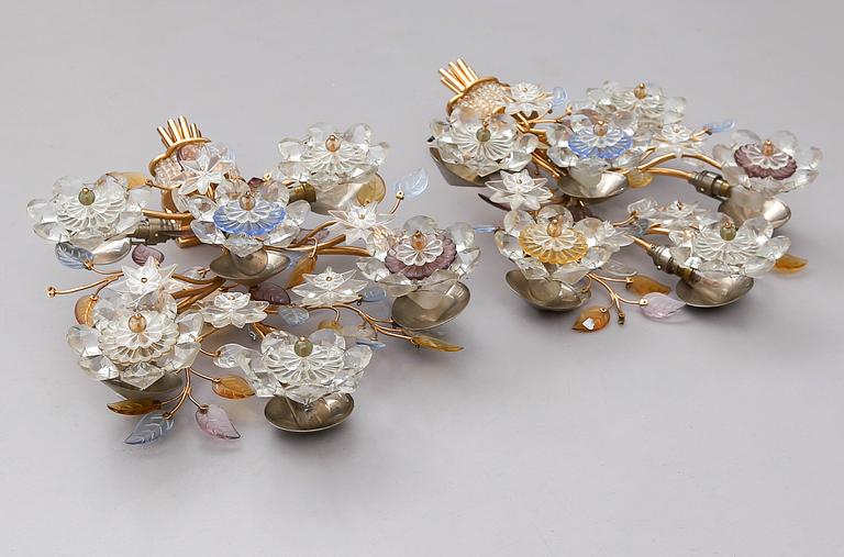 VÄGGLAMPETTER, 1 par, 1900-talets andra hälft.