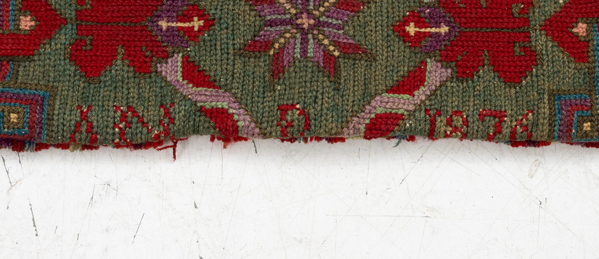 Sled cushion, approx. 103 x 44 cm.