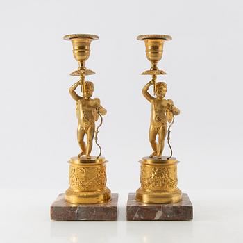 Candelabras, a pair, France, first half of the 19th century, Empire.