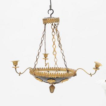 A mid 19th century ceiling lamp, Empire.