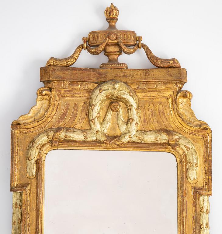 A Gustavian mirror, 1770's.