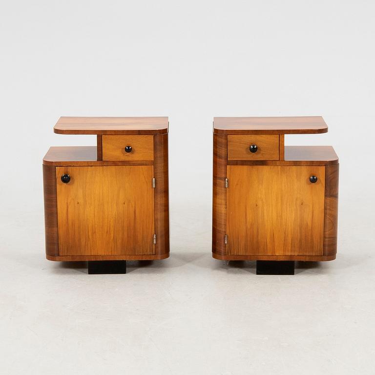 Sängbord ett par Art Deco-stil 1900-tal.