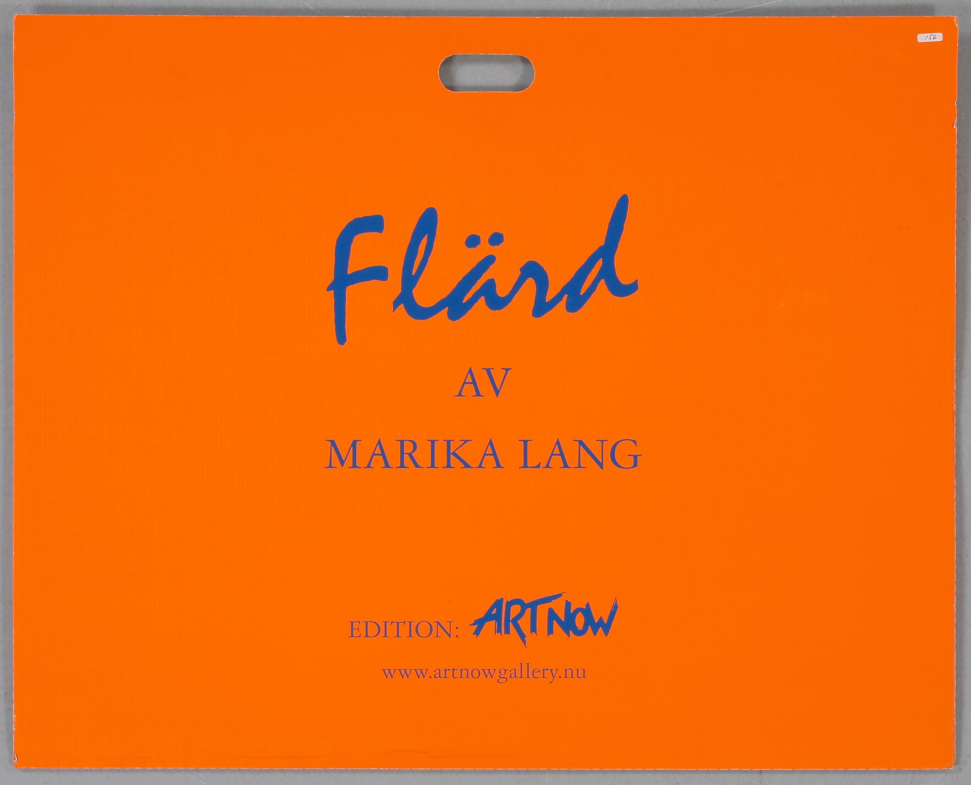MARIKA LANG, 5 st färglitografier i mappen "Flärd", signerade och numrerade 156/290.