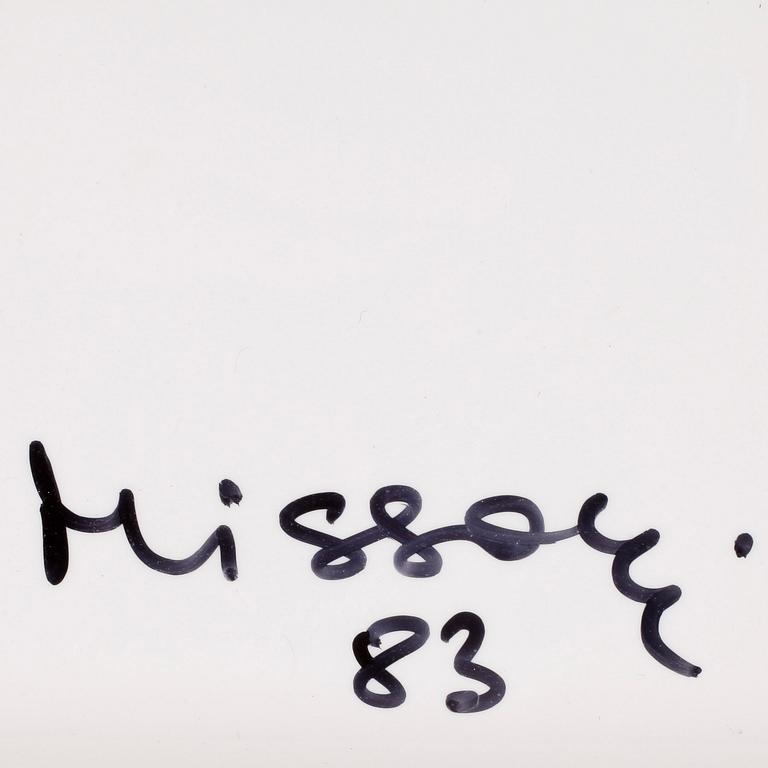 OTTAVIO MISSONI, multipel, textil på plexiglas, signerad och numrerad 5/6, daterad -83.