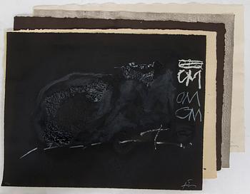 Antoni Tàpies, Mapp med etsningar och färglitografier, 5 st.
