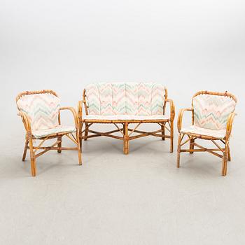 Möbelgrupp, 5 delar, rotting, 1900-talets senare del.