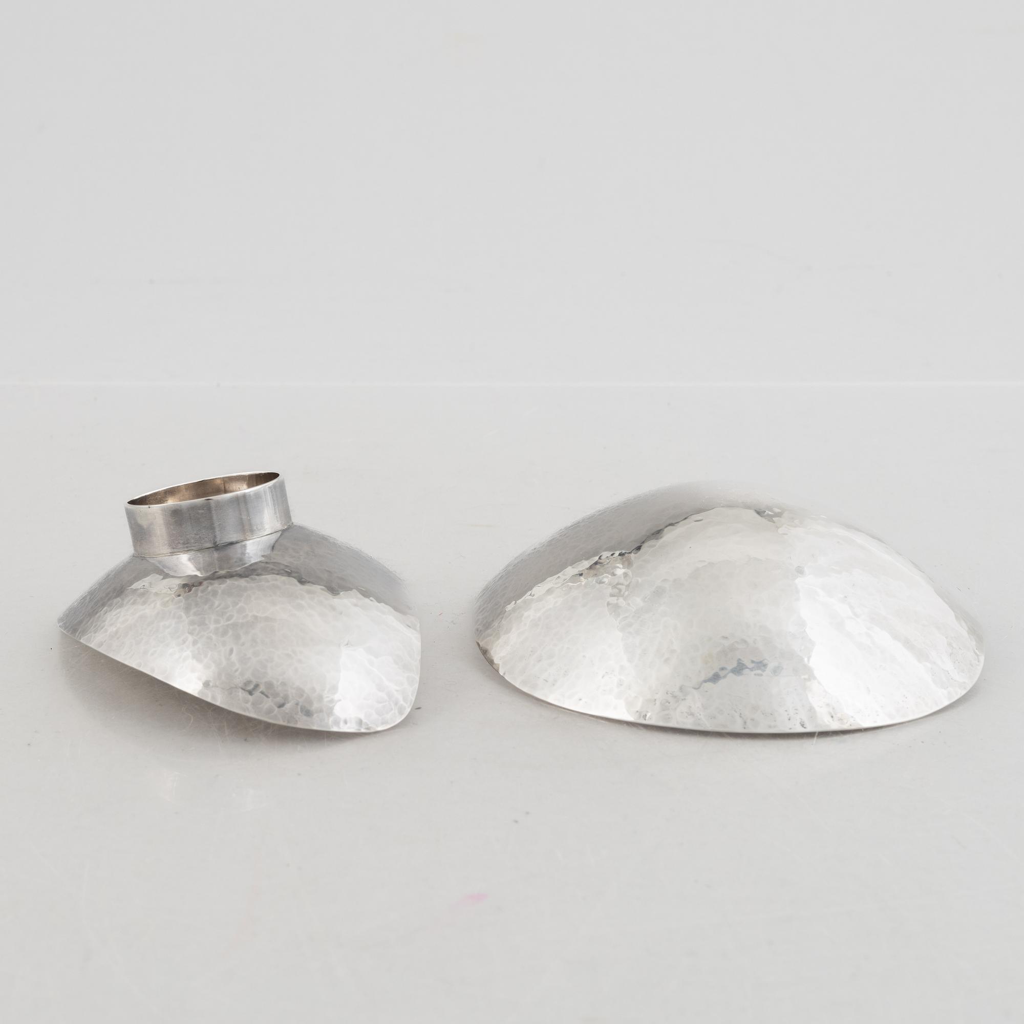 Two small bowls, silver, Stamped BL Gothenburg 1963.