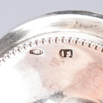 BÄGARE PÅ FOT, 6 st, silver, Österrike-Ungern efter 1867. Totalvikt 266 g.