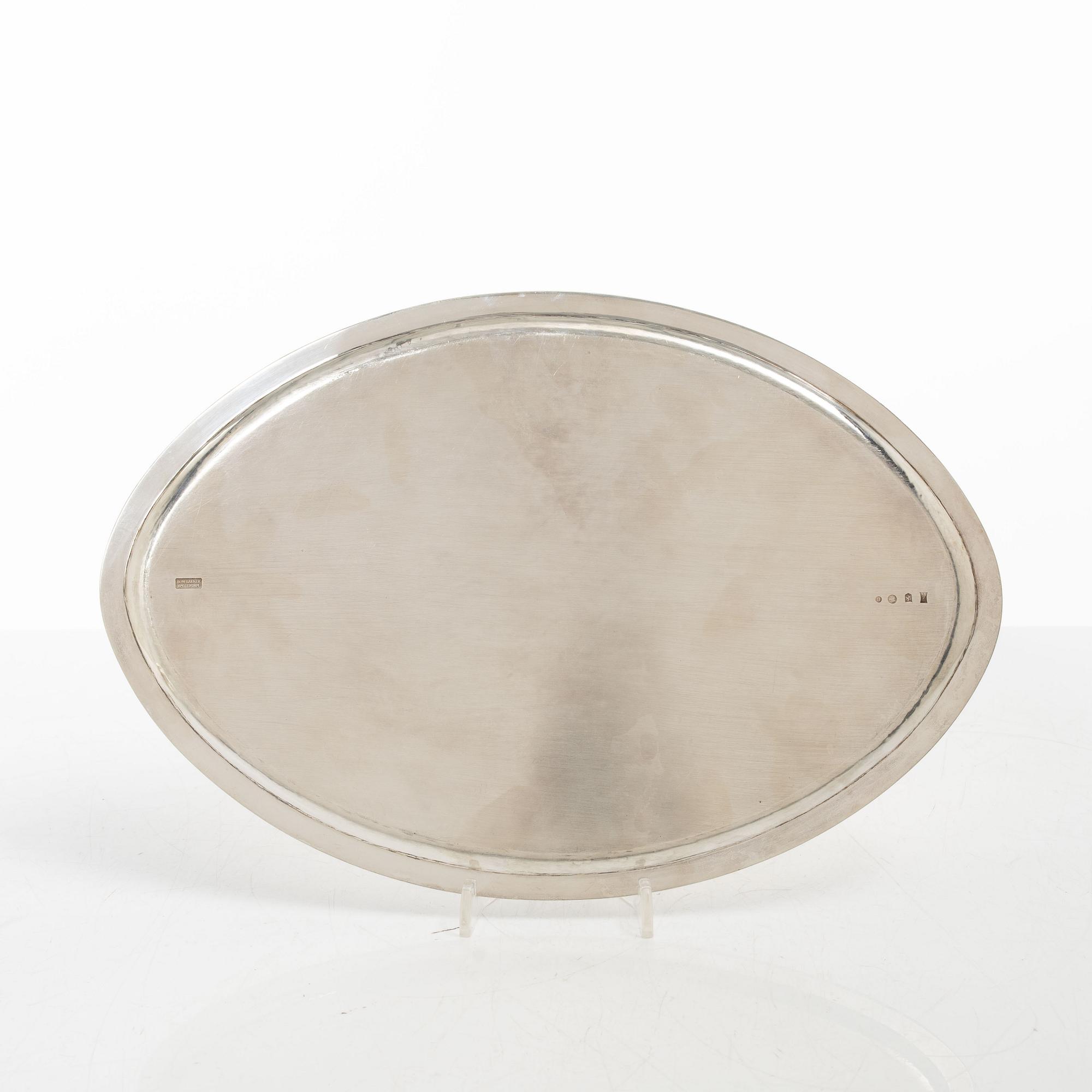 A silver tray, Bonebakker, Amsterdam, Holland 1949.
