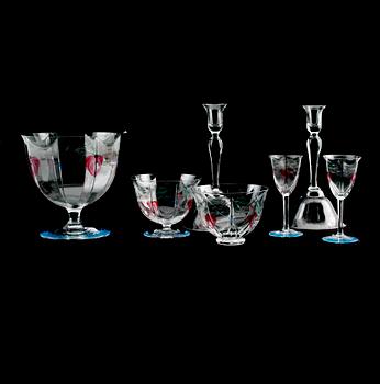 SERVISDELAR, glas, Eva Englund, bl a "Maja", Orrefors.