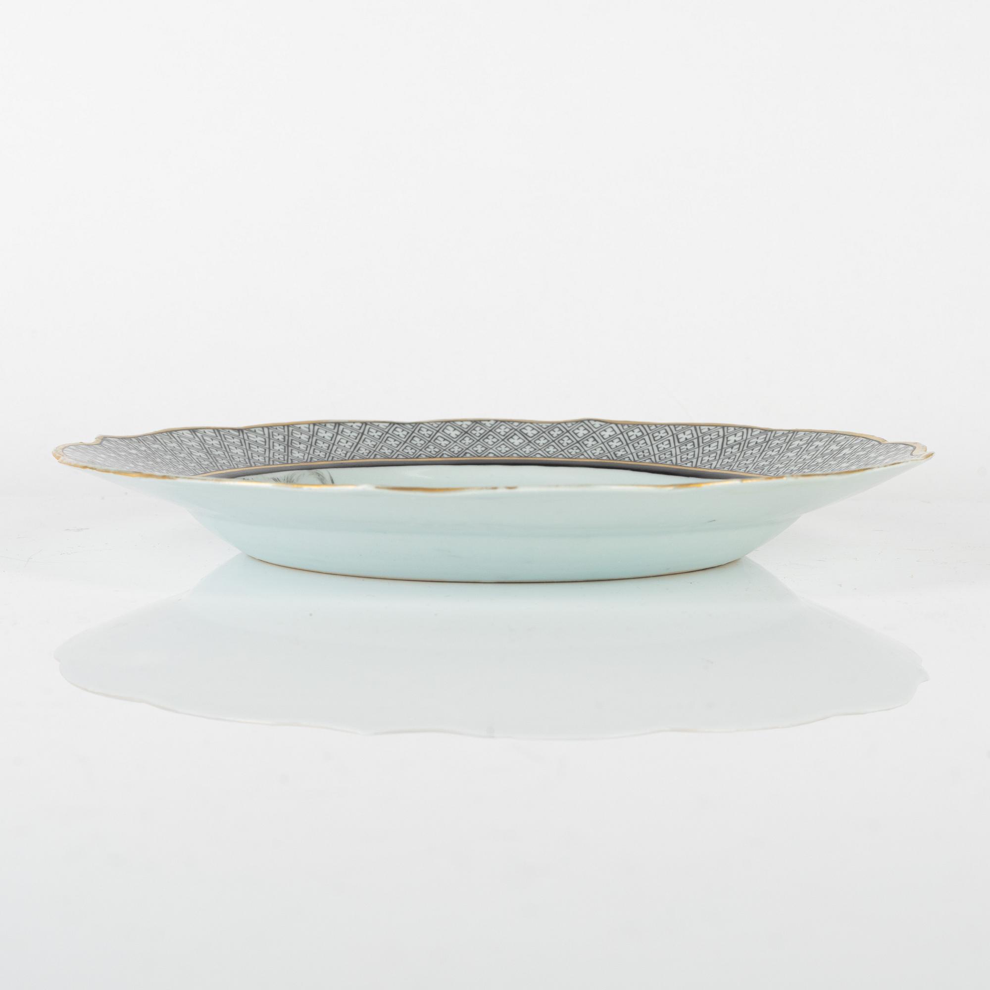 Tallrik, porslin, Kina, 1700-tal.