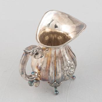 An Austrian silver coffee pot, tea pot, cream jug and sugar bowl, Vienna 1826.