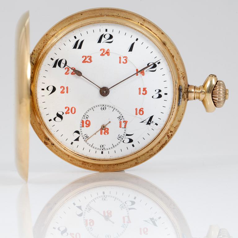 FICKUR, 18k guld, ca 1921. Vikt totalt ca 98 gram.