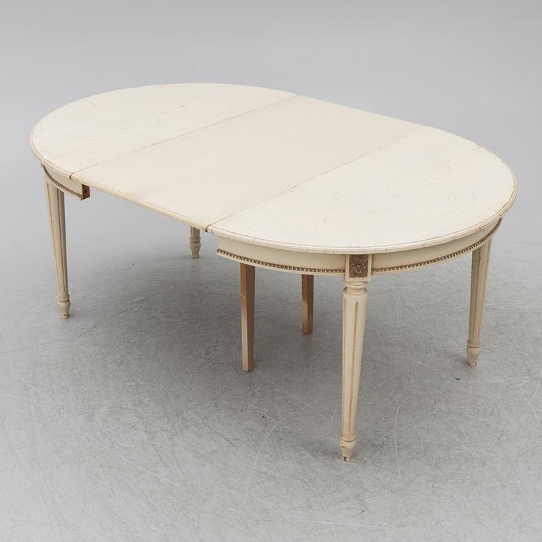 Dining table, Gustavian style, mid-20th century.