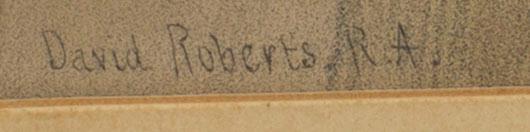 DAVID ROBERTS, lithograph in colours printed signature.