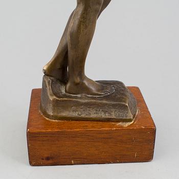 CARL ELDH, SKULPTUR, brons, signerad och daterad 1900.