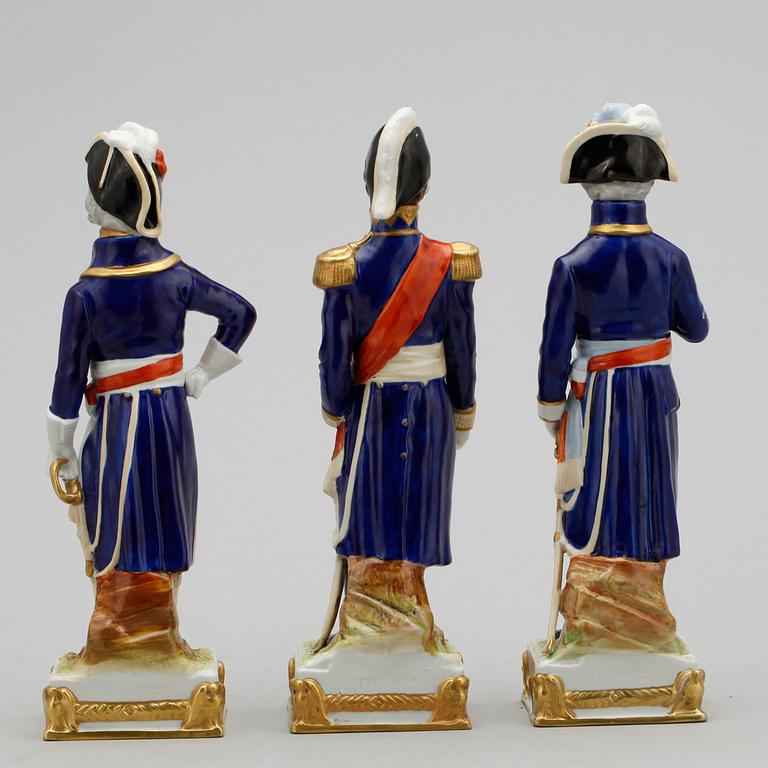 FIGURINER, 3 st. Porslin. Scheibe Alsbach, Tyskland, 1900-talets första hälft.