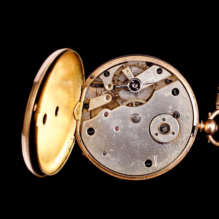 FICKUR, 14 k guld, tidigt 1900-tal.