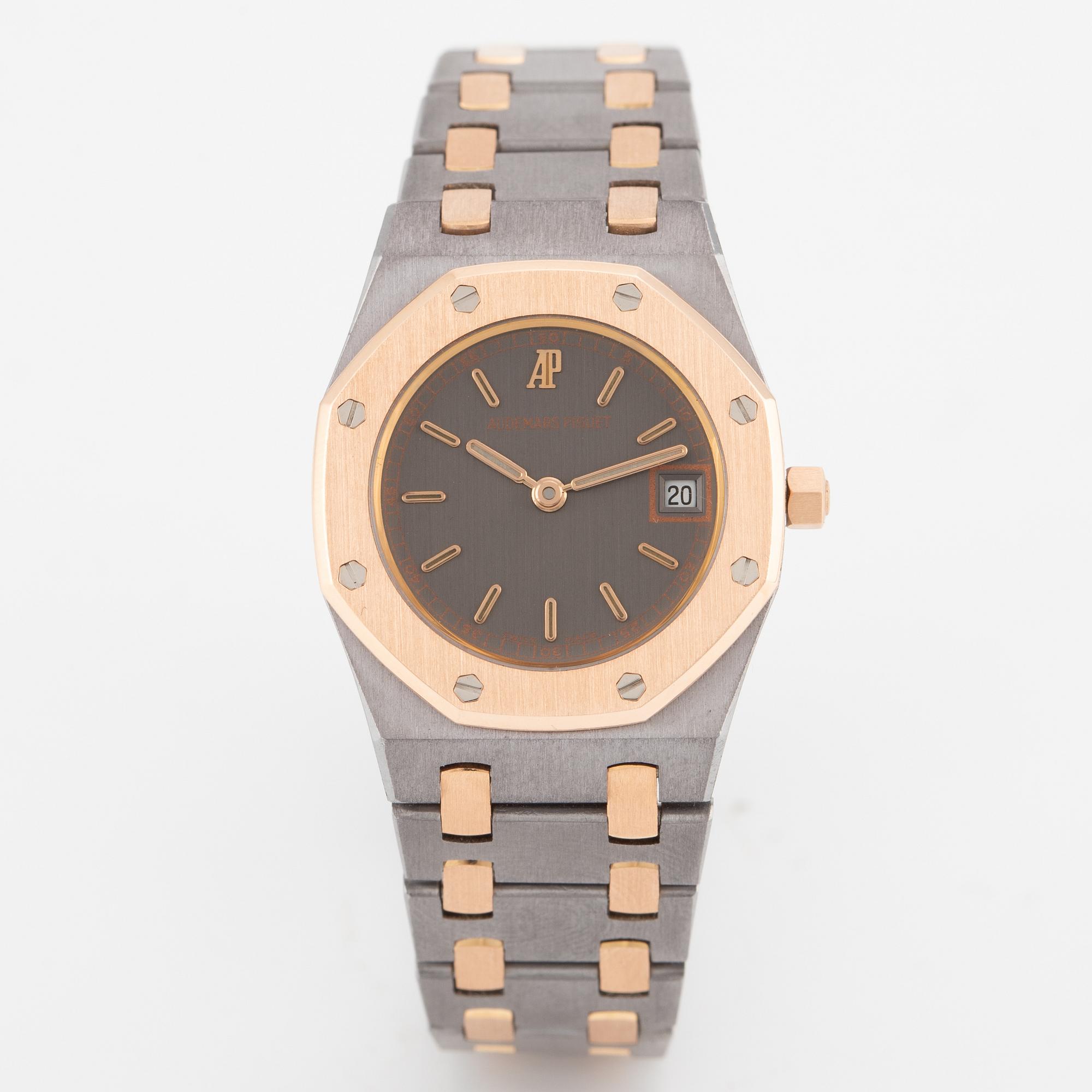 Audemars Piguet, Royal Oak, "Tantalum", wristwatch, 24.5 mm.