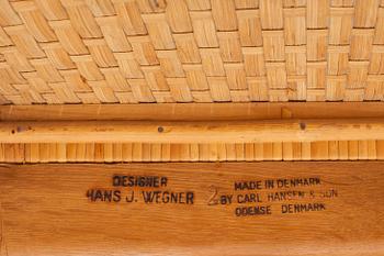 STOLAR, 6 st, CH-31, Hans J Wegner, Carl Hansen och Söner, 1900-talets mitt.