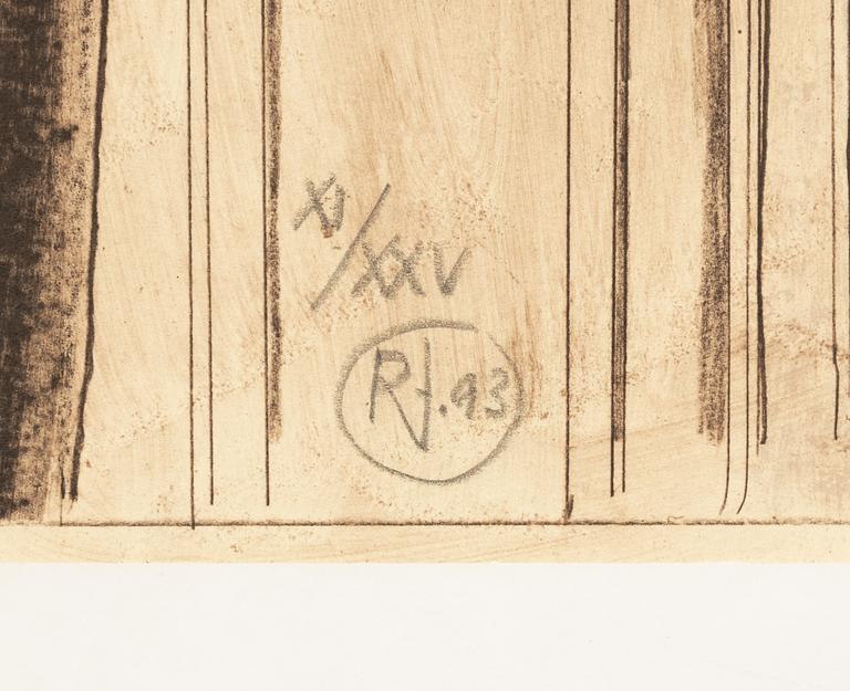 Roj Friberg, lithograph in colours, signed with monogram and numbered IX/XXV, and dated -93.