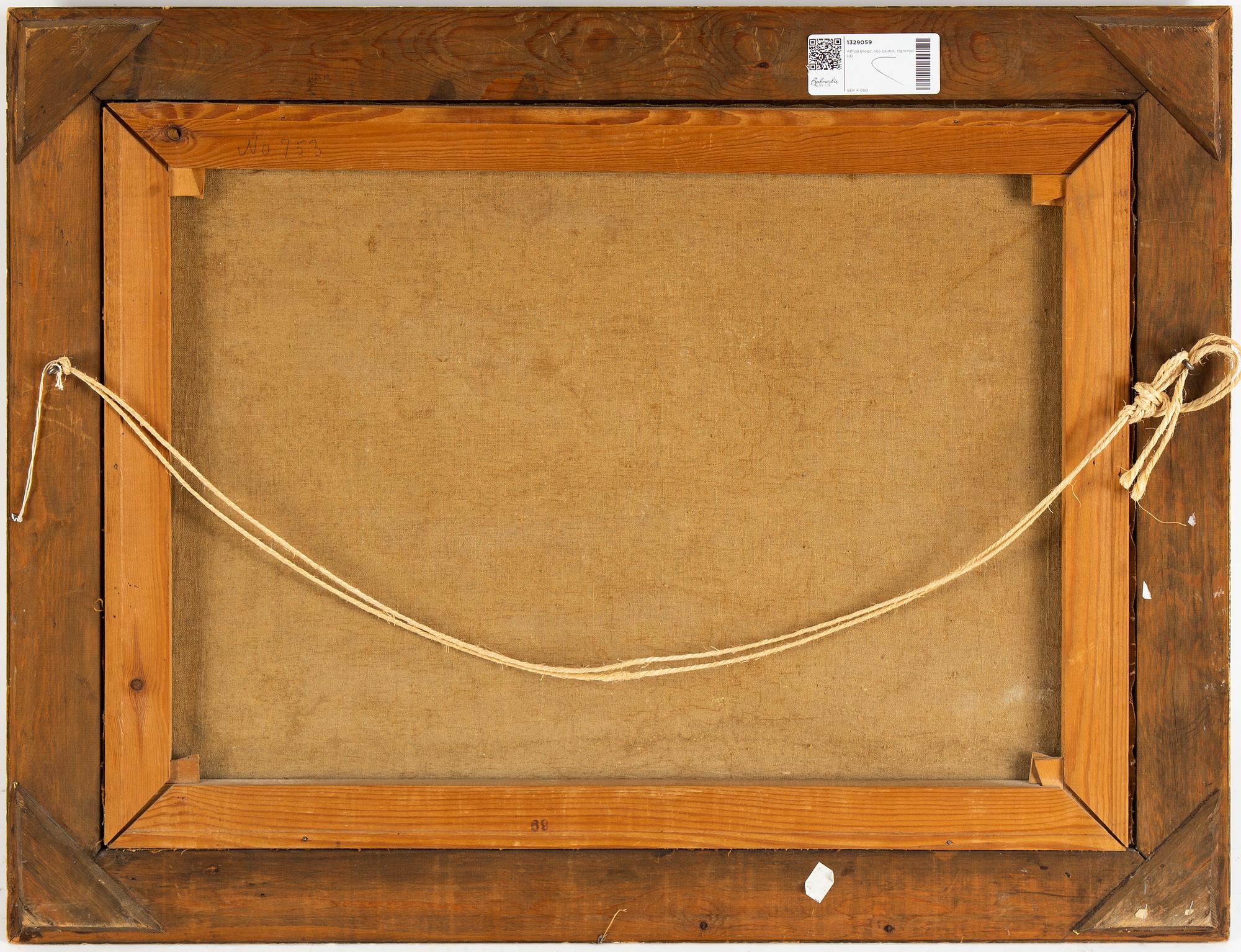 Alfred Broge, oil on canvas, signed.