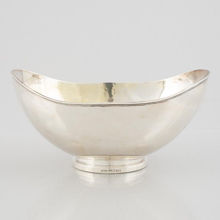 A silver bowl by C.G.Hallberg, Stockholm, Sweden, 1950.
