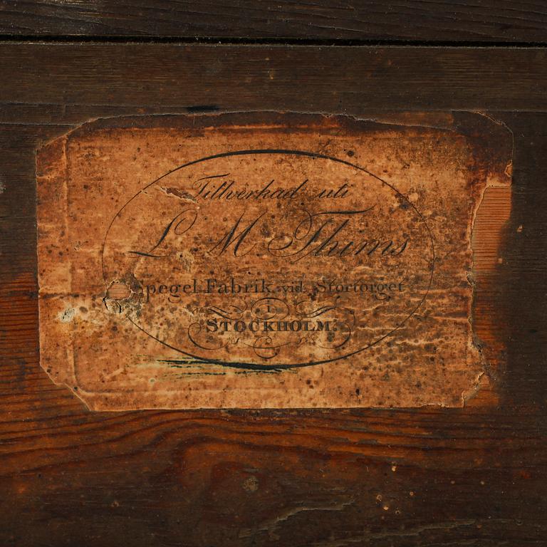 SPEGEL, empire, LM Thims Spegelfabrik, Stockholm, 1800-talets början.