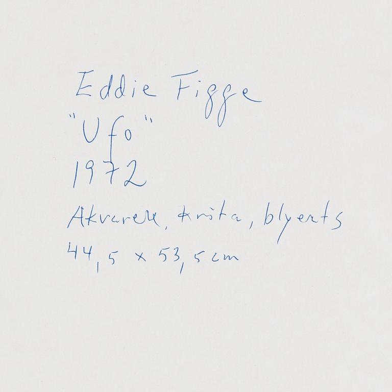 EDDIE FIGGE, mixed media on paper, signed and dated 1972.