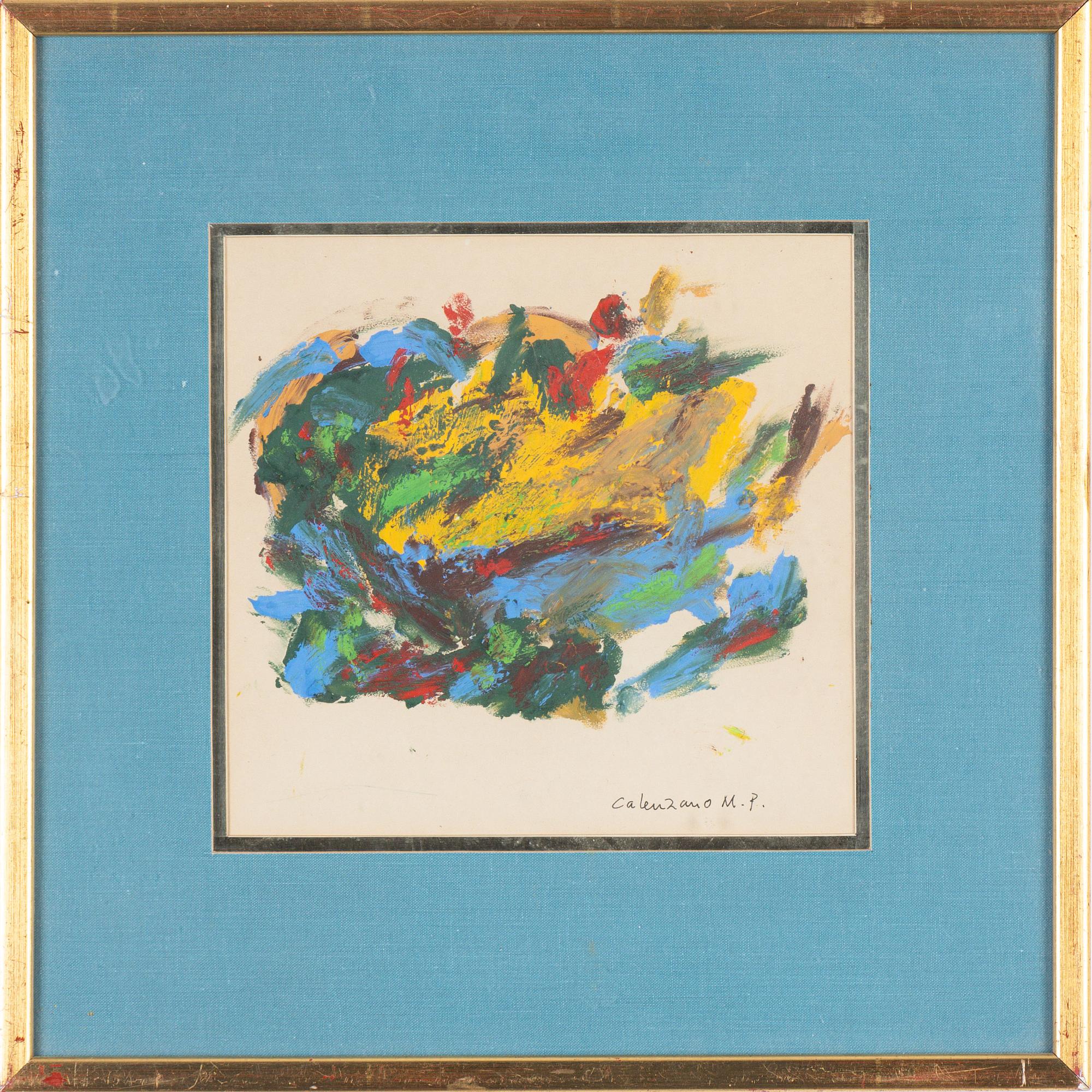 Madeleine Pyk, olja/blandteknik på papper, signerad.