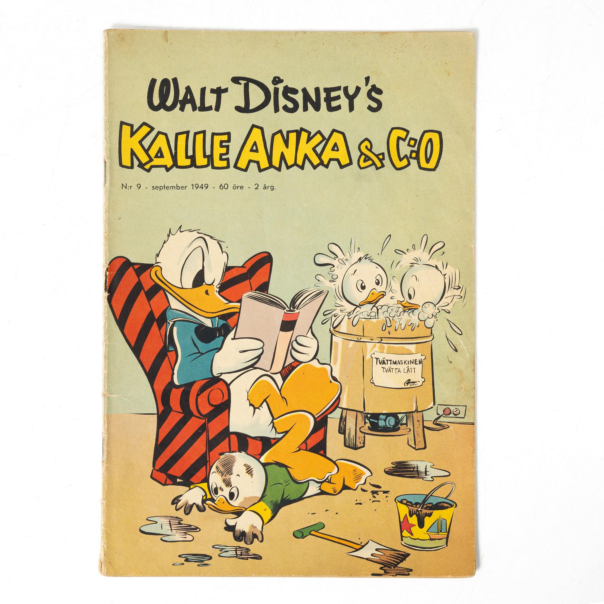 Comic book, Kalle Anka & Co, no. 9, 1949.