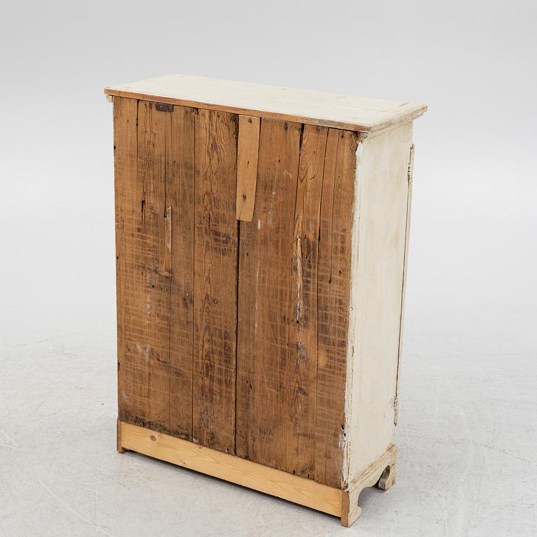 A painted pine sideboard, contemporary with older parts.