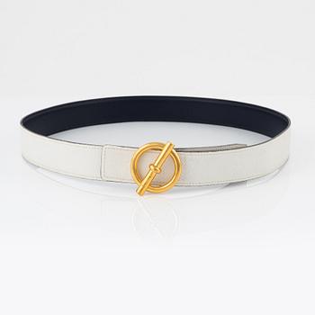 Hermès, skärp "Glenan belt buckle & Reversilble leather strap", 2009, storlek 90.
