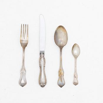 Cutlery set, 21 pieces, silver, “Olga”, including Eskilstuna Matsilver AB, 1994.