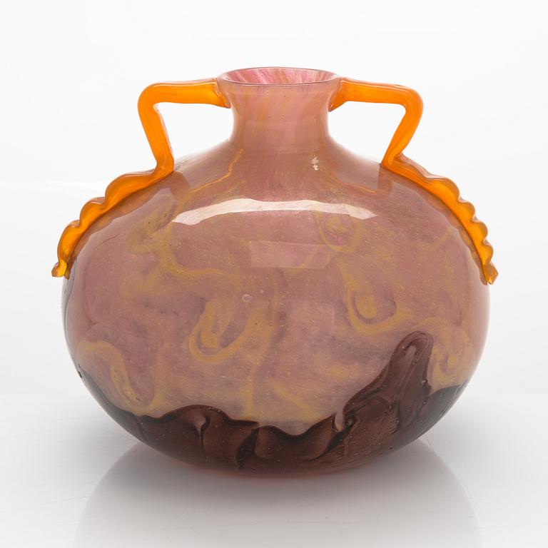 Charles Schneider, A 1920s/30s signed glass vase, France.