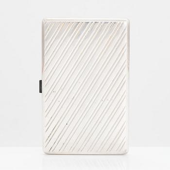 Visitkortshållare, silver, Ungerns riksvapen i emalj, Kurcz Testvérek és Adler, Budapest, Ungern tidigt 1940-tal.