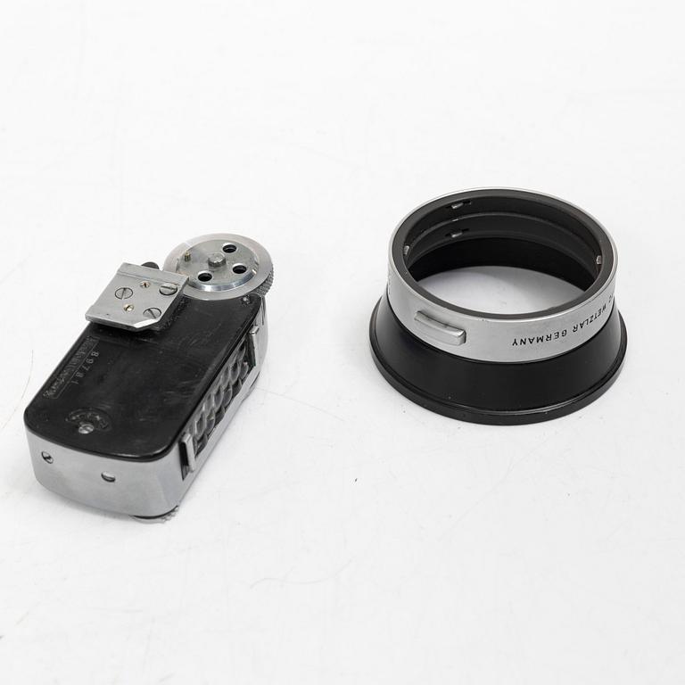 A Leica M3 camera with lens and accessories, Ernst Leitz, Wetzlar, Germany, 1960.