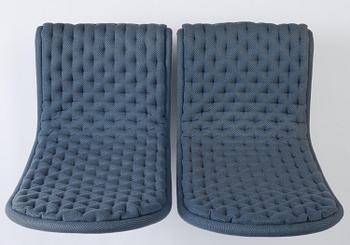 Verner Panton, fåtöljer, ett par, "System 1-2-3", Fritz Hansen, Danmark, 1970-tal.