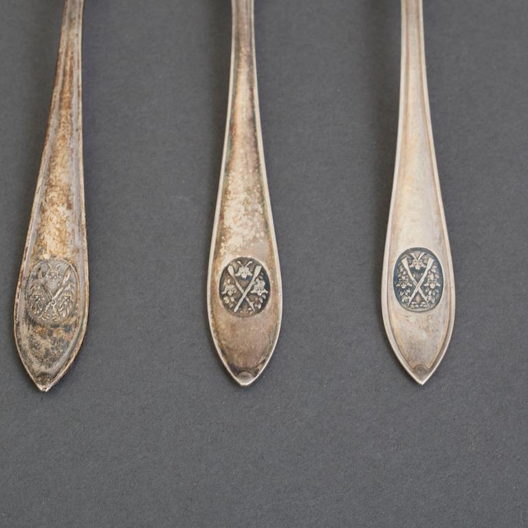 TESKEDAR, 41 stycken, silver, Sverige och Norge, 1900-tal.