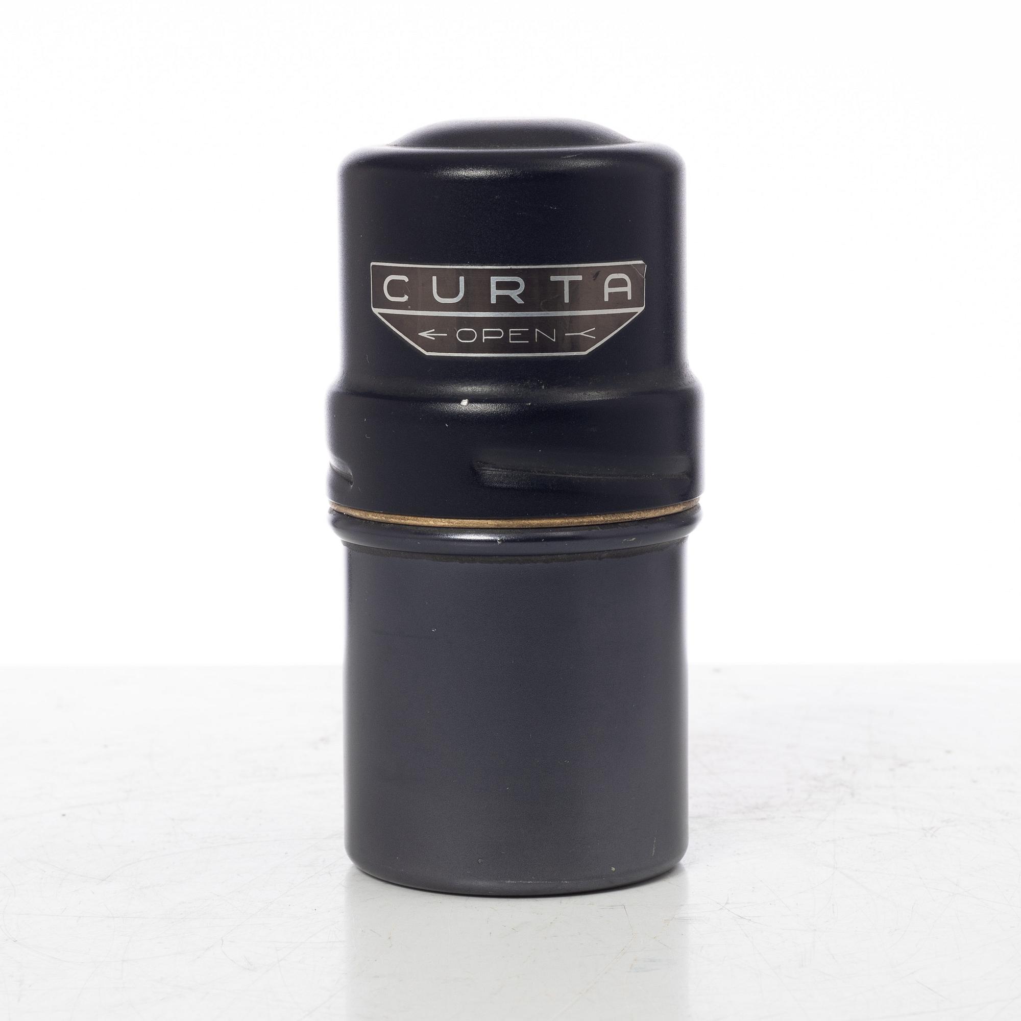 Räknemaskin, "Curta, Type I", utvecklad av Curt Herzstark, Contina AG Mauren, Lichtenstein, formgiven 1947.