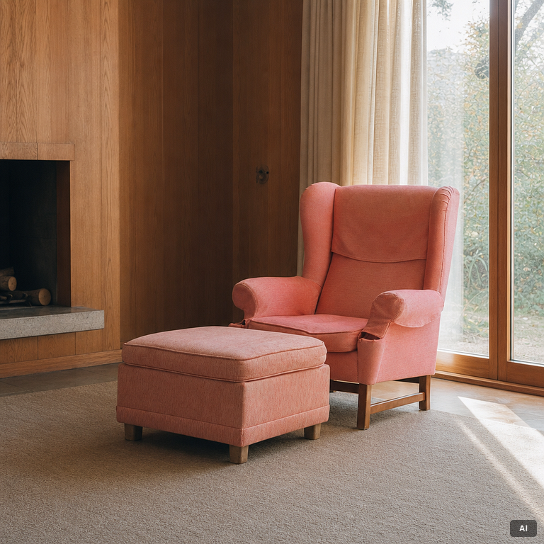 Ragnar Helsén, armchair with an ottoman, "Oxford", model 3543, Svenskt Tenn.