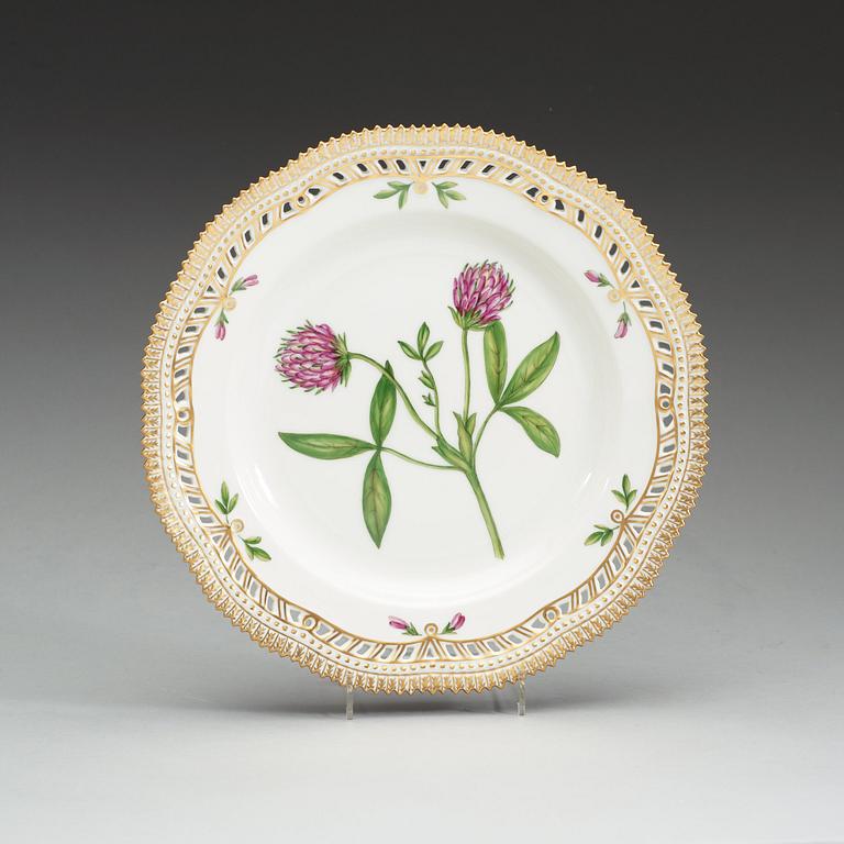 A set of four Royal Copenhagen 'Flora Danica' plates, Denmark, 20th Century.