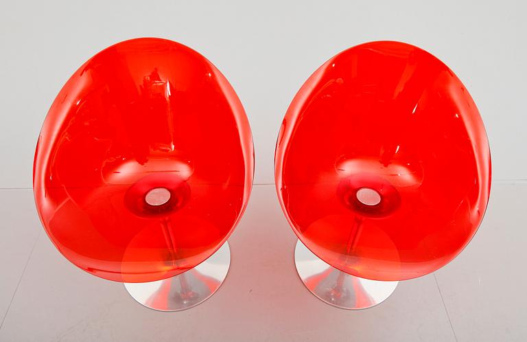 STOLAR, 1 par, "Eros", Philippe Starck för Kartell, Italien, 1900-/2000-tal.