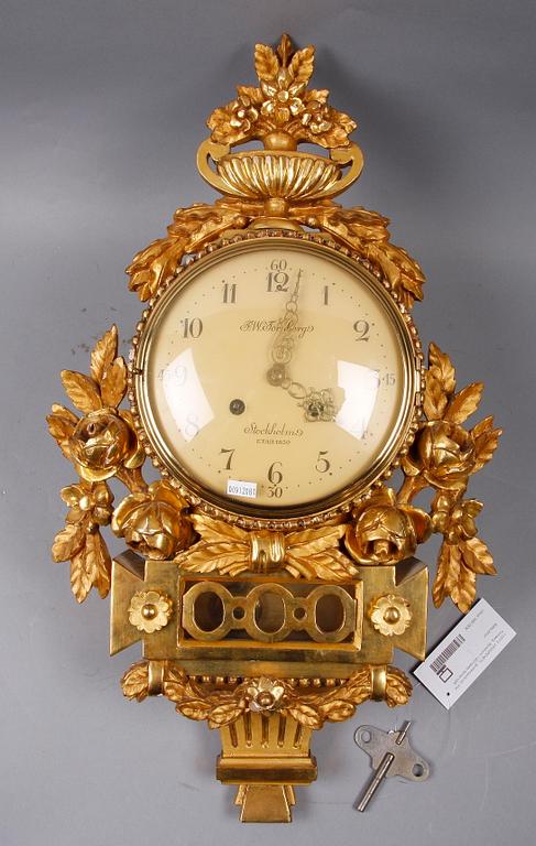 VÄGGPENDYL, gustaviansk stil, FW Tornberg, Stockholm 1900-talets första hälft.
