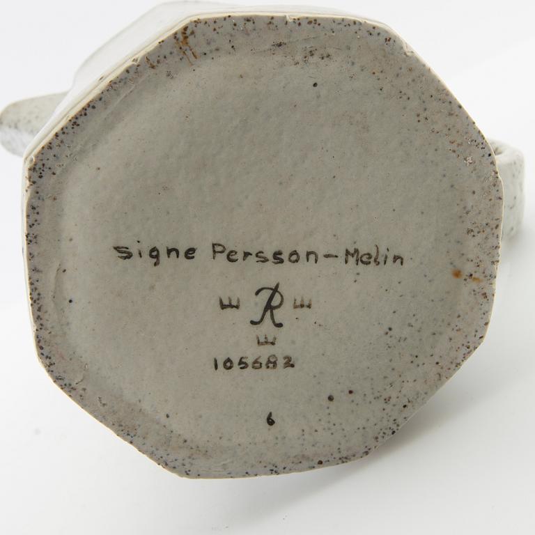 Signe Persson-Melin, unique pitcher hand-signed and numbered 105682 Rörstrand.